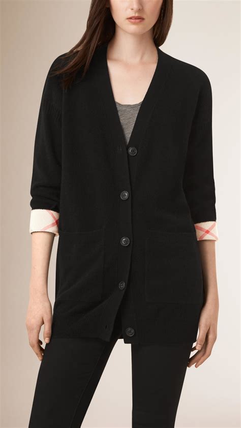 burberry womens cardigans|black wool cardigan women's.